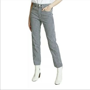RAG&BONE INDIGO STRIPE VINTAGE STRAIGHT JEANS NWT